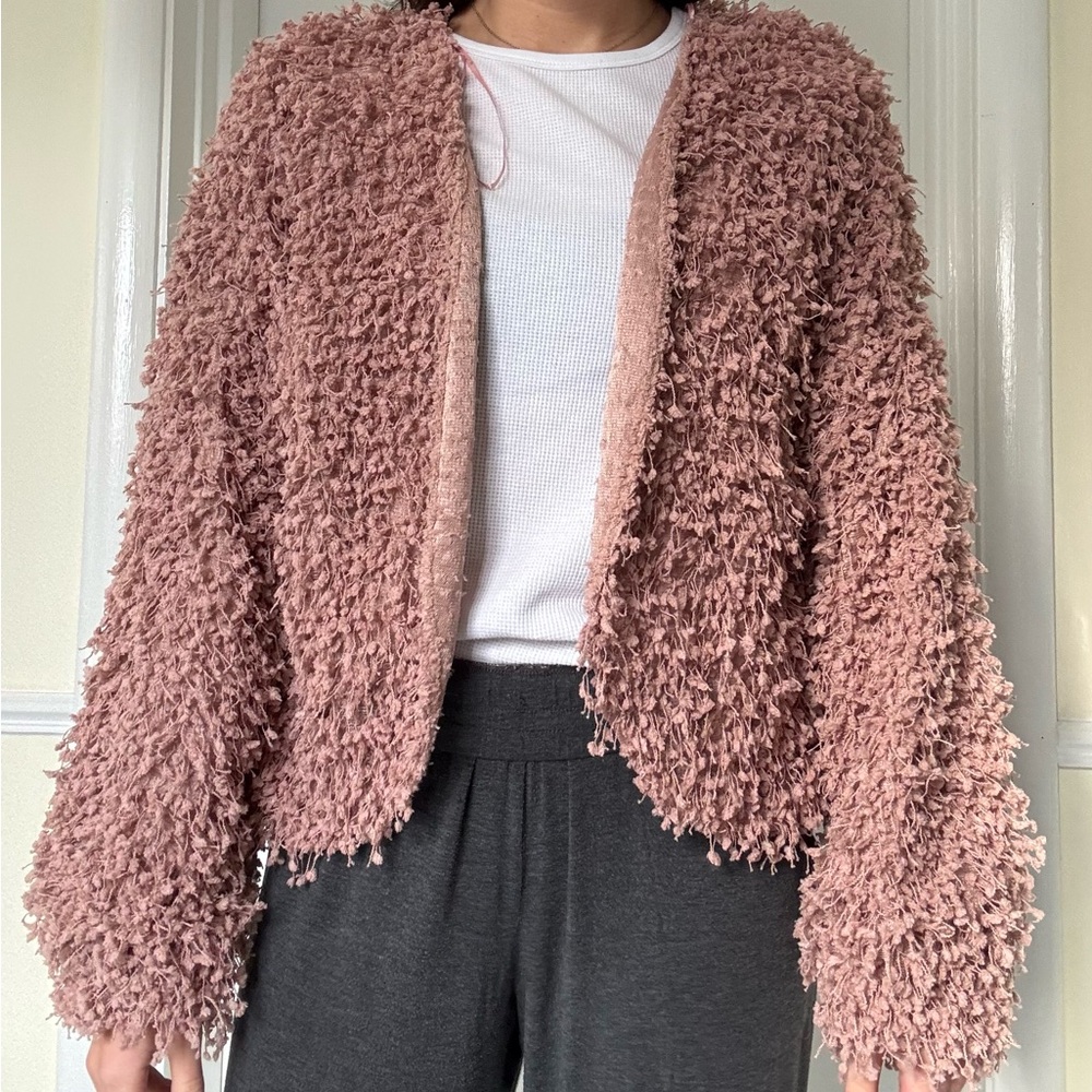 Cozy Mauve Teddy Jacket